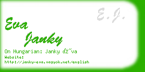 eva janky business card